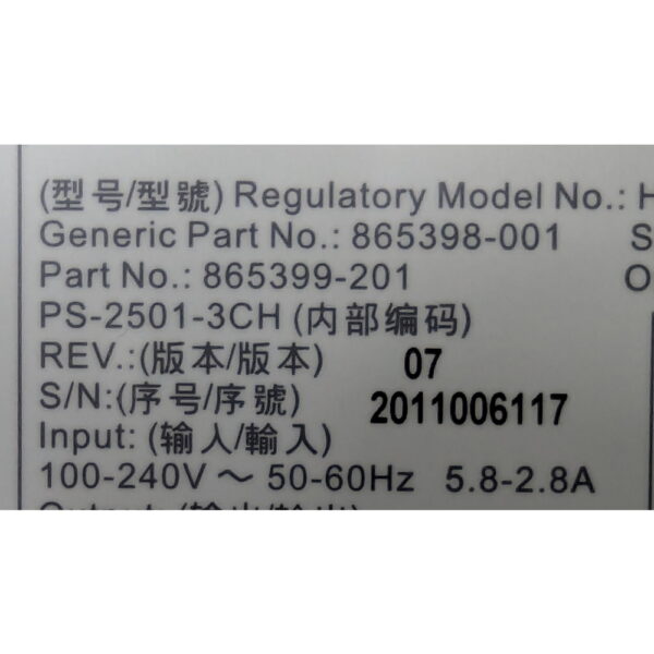 Блок питания 855408-B21, 866729-001, 865398-001, HSTNS-PL40-1, HP ProLiant DL360 Gen10, DL360 Gen10, 500 Вт