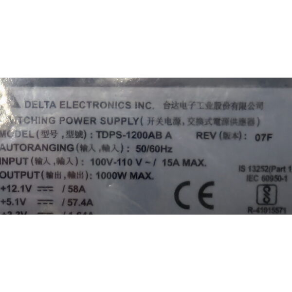 Блок питания PWR-00059-01-R, TDPS-1200AB A, Delta