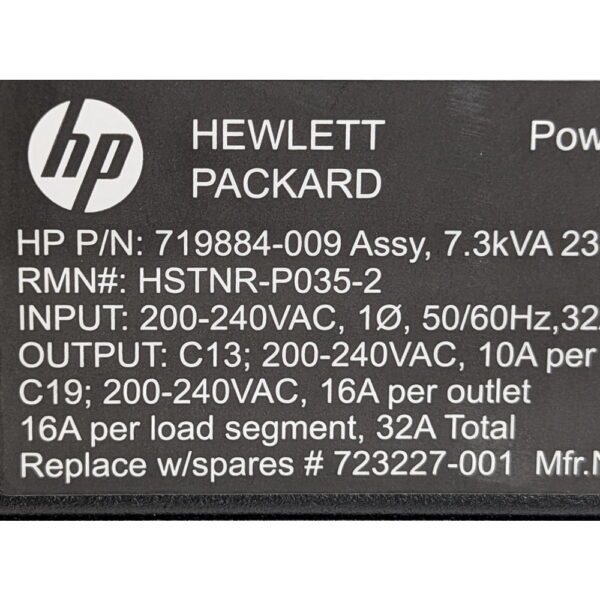 Распределитель питания 719884-009, HSTNR-P035-2, HP