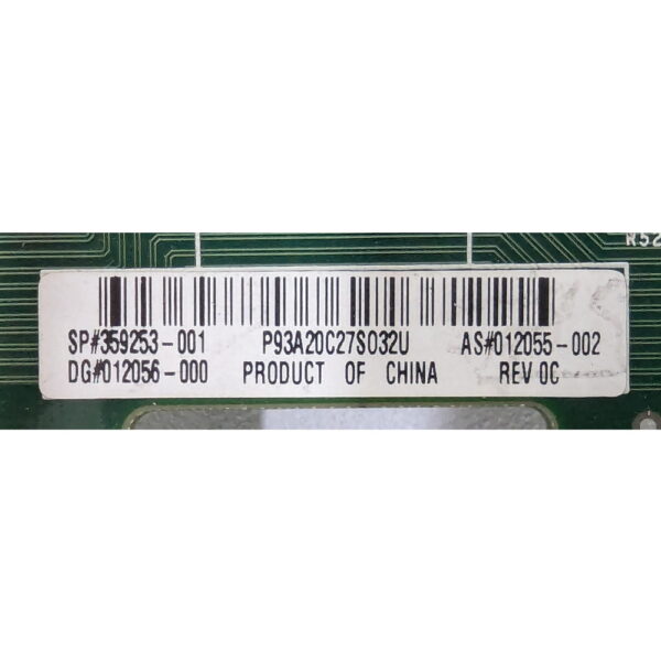 Backplane 359253-001, 012256-002, 012256-000, HP Proliant DL380 G4p, DL380 G4, DL385 G1