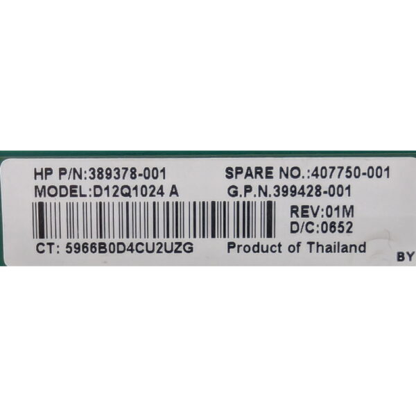 PCIe Riser 407750-001, 399428-001, 389378-001, D12Q1024, HP Proliant DL380 G5, DL385 G5