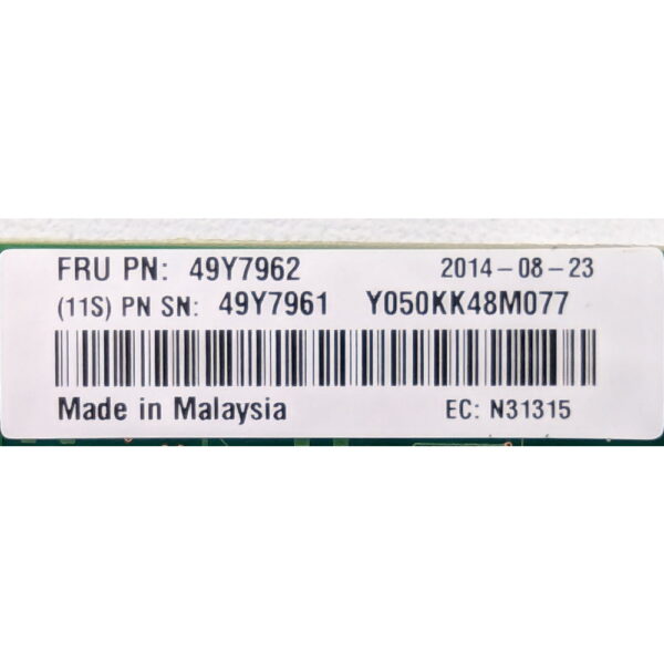 Контроллер Fibre Channel 49Y7962, 49Y7961, Intel x520, IBM x3100 M4, x3250 M3, x3250 M4, x3300 M4, x3400 M3, x3500 M3, x3500 M4, x3530 M4, x3550 M3, x3550 M4, x3620 M3, x3630 M3, x3630 M4, x3650 M3, x3650 M4, x3690 X5, PCIe, 2 X 10GbE