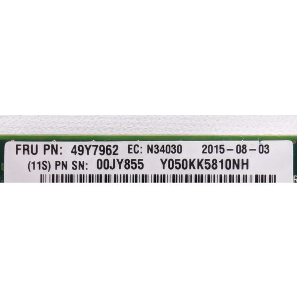 Контроллер Fibre Channel 49Y7962, 00JY855, Intel x520, IBM x3100 M4, x3250 M3, x3250 M4, x3300 M4, x3400 M3, x3500 M3, x3500 M4, x3530 M4, x3550 M3, x3550 M4, x3620 M3, x3630 M3, x3630 M4, x3650 M3, x3650 M4, x3690 X5, PCIe, 2 X 10GbE