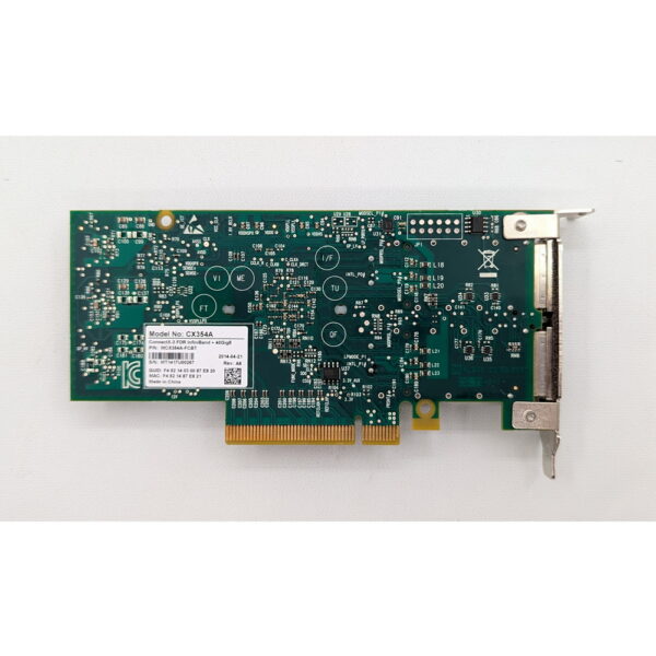 Контроллер Fibre Channel MCX354A-FCBT, Mellanox, 2 port QSFP, FDR IB (56Gb/s), 40GbE, PCIe x8 3.0
