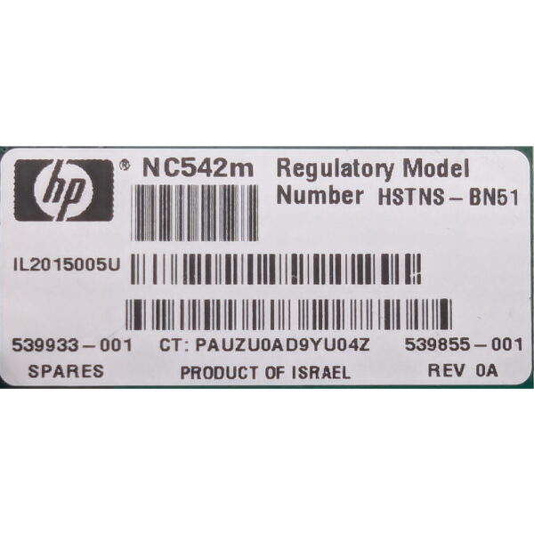 Сетевая карта 539855-001, 539933-001, HP NC542m Dual Port Flex-10 10GbE BL-c Adapter