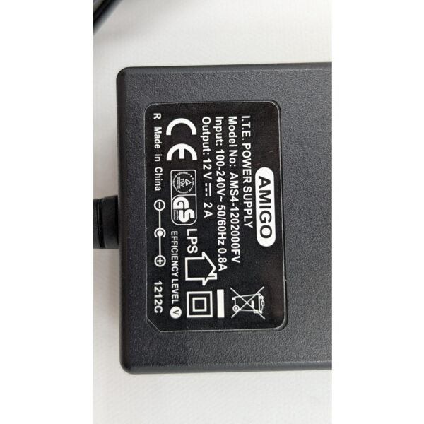 Адаптер питания AMS4-1202000FV, Amigo, 12V, 2000mA, 5.5×2.5mm