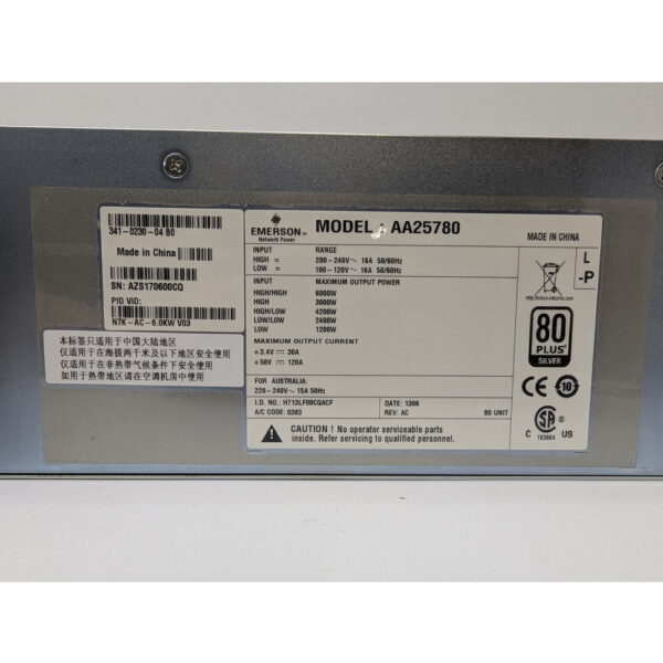 Блок питания N7K-AC-6.0 KW, AA25780, Cisco Nexus N7K-C7010