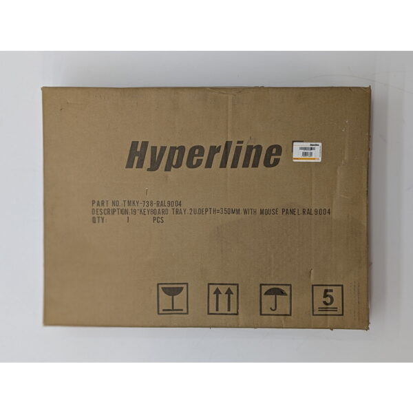 Полка TSDH-1U-750-RAL9004, Hyperline, 19'' креплением, 1 U, глубиной 750 мм для шкафов с глубиной от 1000 мм, цвет черный (RAL 9004)
