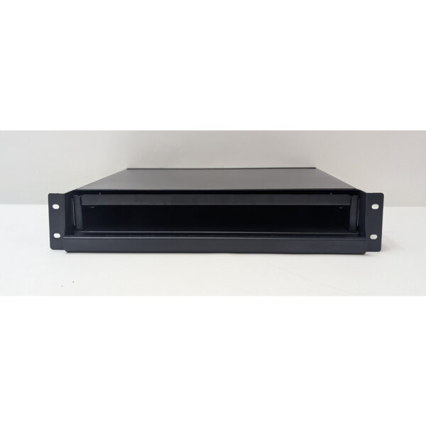Полка TSDH-1U-750-RAL9004, Hyperline, 19'' креплением, 1 U, глубиной 750 мм для шкафов с глубиной от 1000 мм, цвет черный (RAL 9004)