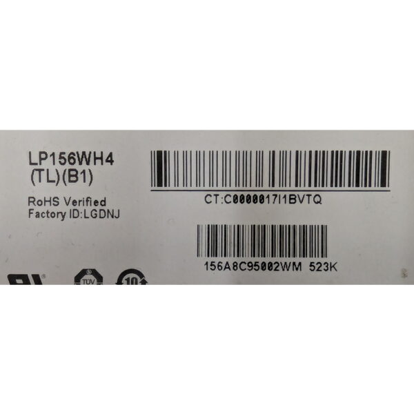 Матрица LP156WH4(TL)(B1), 6091L-1314A, WXGA HD 1366x768, 40L, светодиодная (LED), LG-Philips, есть царапины