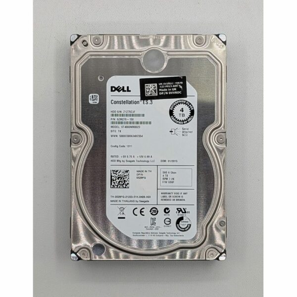 Жесткий диск ST4000NM0023, 0529FG, 0VVRDC, Dell, Seagate, 4 Тб, SAS, 3.5