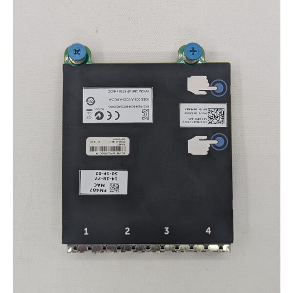 Сетевая карта 0FM487, Broadcom 5720, Dell PowerEdge R820, R720XD, R720, R620, R920, 4 X 1000 Мбит/с
