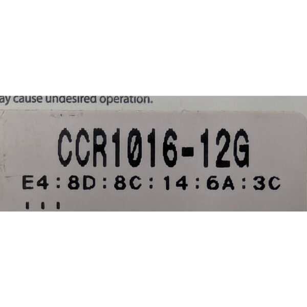 Маршрутизатор Mikrotik CCR1016-12G