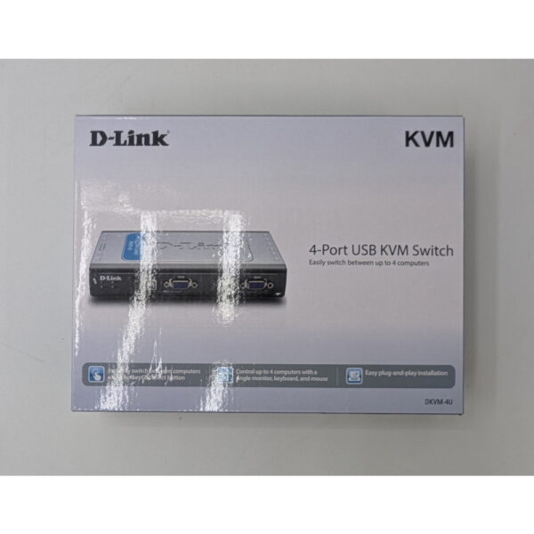 4-портовый KVM-переключатель DKVM-4U, D-Link, VGA, USB