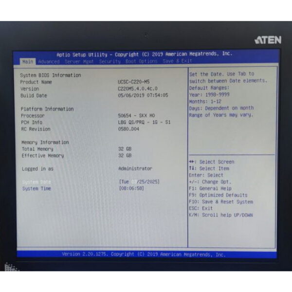 Сервер UCSC-C220-M5SX, Cisco UCS C220 M5 (Main Plumas 1U MB 15015-1 648 00U11 0011)