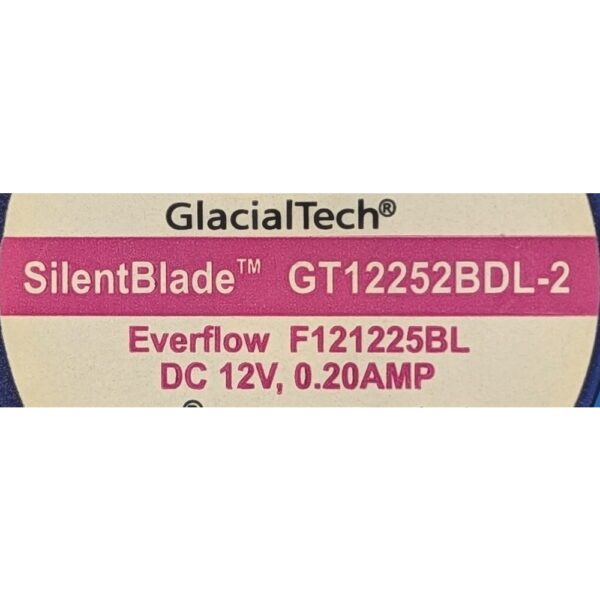 Вентилятор F121225BL, GT12252BDL-2, GlacialTech, 12 см 12 В 0,20 А