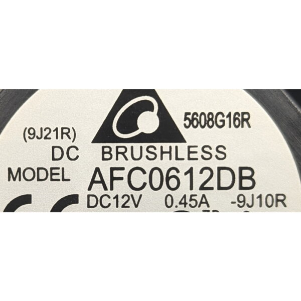 Вентилятор AFC0612DB-9J10R, Delta, 12V, 0.45A, 60x60x15MM