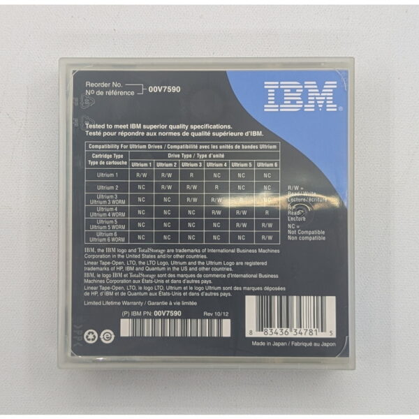 Картридж 00V7590, IBM, LTO-6, 6.25 Тб