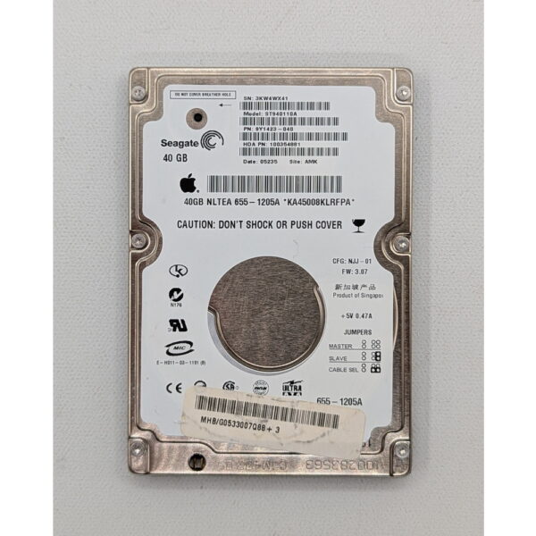 Жесткий диск ST940110A, Seagete, 40 Гб, IDE, 2.5