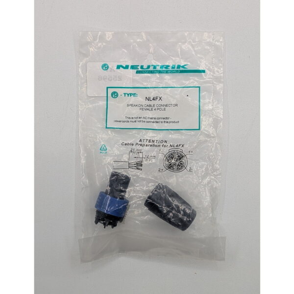 Кабельный разъем NL4FX, Neutrik, 40А, 250В
