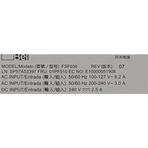 Блок питания 01PF510, FSF030, AcBel, Lenovo, 550W