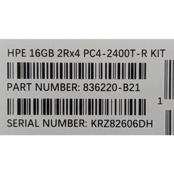 Модуль памяти 836220-B21, 809081-081, 846740-001, HP, DDR4, 16Gb, 19200, ECC, REG