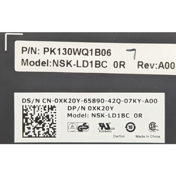 Клавиатура 0XK20Y, NSK-LD1BC, Dell Latitude E5440
