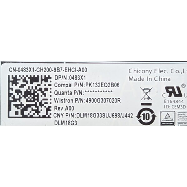 Клавиатура 0483X1, PK132EQ2B06, DLM18G3, 4900G307020R, Dell Latitude E5300, E5300 2-in-1, E5310, E5310 2-in-1, E7300