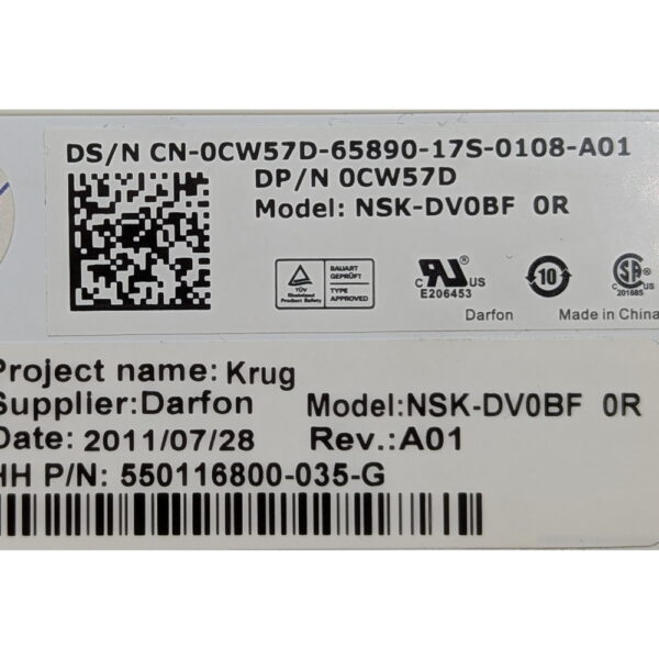 Клавиатура 0CW57D, NSK-DV0BF 0R, 550116800-035-G, Dell Latitude E6220, E6320, E6420, E5420, E6230