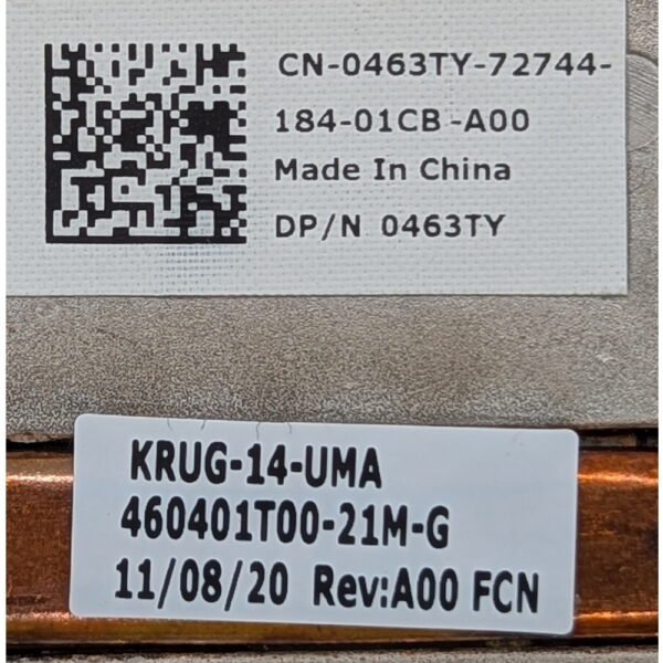 Радиатор 0463TY, Dell Latitude E5420