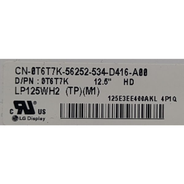 Матрица LP125WH2(TP)(M1), 0T6T7K, LG-Philips, Dell Latitude E7250, 12.5, WXGA HD, 1366 x 768, LED, DIODE, 30 Pins