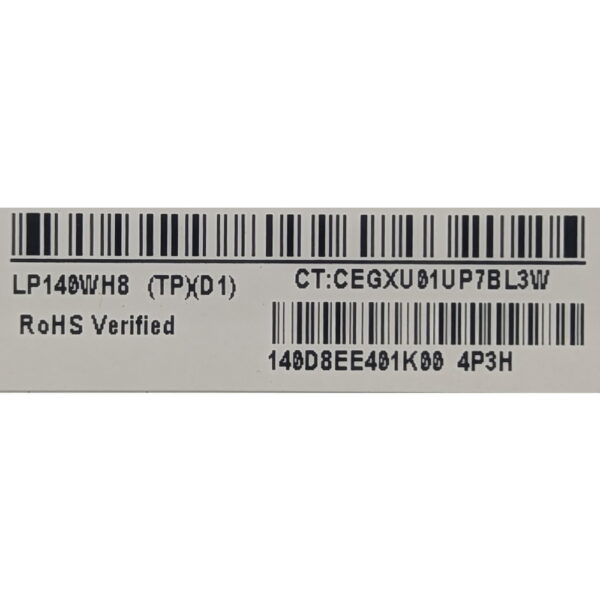 Матрица LP140WH8(TP)(D1), LG, 14.0, WXGA HD, 1366 x 768, LED, DIODE, EDP, 30 Pins