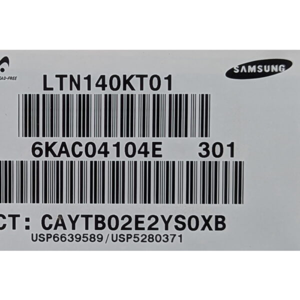 Матрица LTN140KT01, Samsung, HP, 14.0, WXGA++, 1680 x 945, LED, DIODE, 40 Pins
