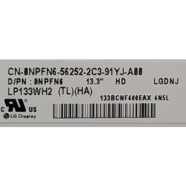 Матрица LP133WH2(TL)(HA), 0NPFN6, LG, Dell Latitude E3330, E6320, E6330, 13.3, WXGA HD, 1366 x 768, LED, DIODE, 40 Pins