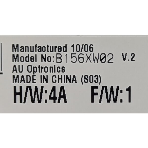 Матрица B156XW02 V.2, AU Optronics, Dell Inspiron M5030, 15.6, WXGA HD, 1366 x 768, LED, DIODE, 40 Pins