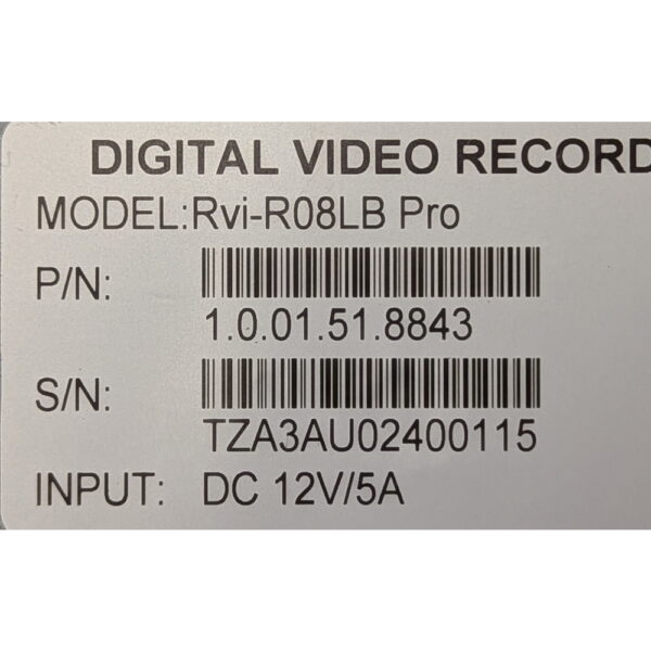 Видеорегистратор RVi-R08LB-PRO, RVI, залочен, требуется сброс пароля