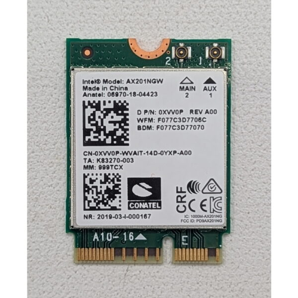 Wi-Fi модуль 0XVV0P, AX201NGW, Intel, Dell Latitude 5310