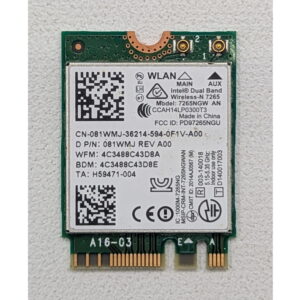 Wi-Fi модуль 081WMJ, 7265NGW AN, Intel, Dell Alienware 15 R1, 15 R2, Latitude 3550