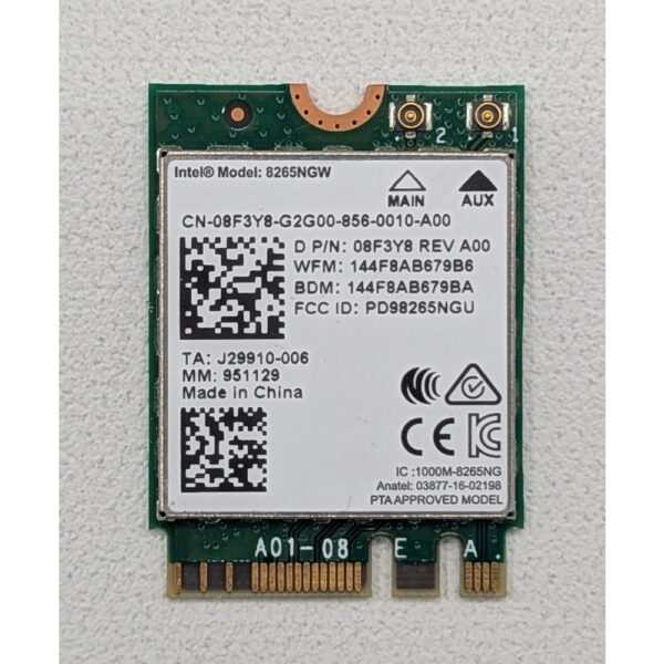 Wi-Fi модуль 08F3Y8, 8265NGW, Intel, Dell Latitude E5580, E5480, E5490, E5590