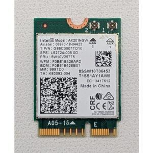 Wi-Fi модуль 5W10V25775, AX201NGW, Intel, Lenovo Lenovo ThinkBook 14 G4+, ThinkBook 14 G4 IAP, ThinkBook 15 G4, E14 Gen 4, E15 Gen 4, L14 Gen 4, L15 Gen 4, E14 Gen 5, E16 Gen 1, ThinkBook 14s Yoga G2 IAP, E14 Gen 6, P350 Tiny Workstation, Yoga Slim 7-14ITL05, Slim 7-15ITL05, Yoga 7-14ITL5, Yoga Slim 7