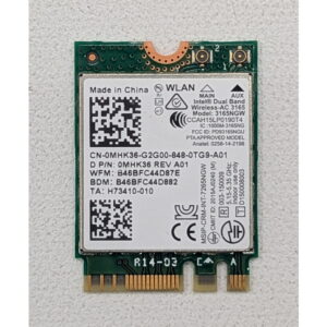 Wi-Fi модуль 0MHK36, 3165NGW, Intel, Dell inspiron 15-7568 5567 7559 7560 5557 3567 3568 3552 5578 5579
