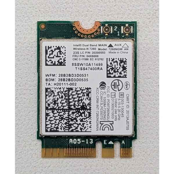 Wi-Fi модуль 04X6008, 20200553, 7260NGW, Intel, Lenovo Thinkpad T440, X240, T440P