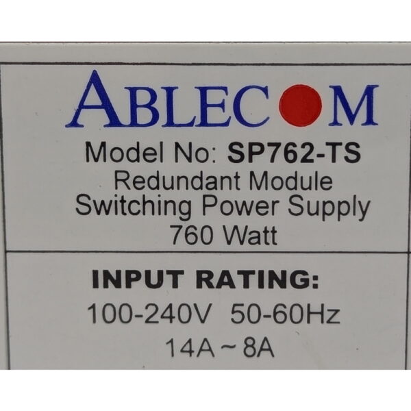 Корзина для блоков питания SP762-TS, Ablecom, SuperMicro 4020A-8R/8RB, 6034H-X8RB, 7044H-32R/32RB 3U: 6035B-8R/8RB, 6033P-8RB, 6034H-X8RB, SC833T/S2-R760B, SC933S1/E1/E2/T-R760B, SC933S2-R760, SC932S1-R760B 4U: SC743i-R760B, SC743S1/S2/TQ/T-R760B, SC942I-R760B