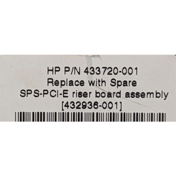 PCIe Riser 433720-001, 430995-001, 432925-001, 430996-001, 432936-001, HP ProLiant DL320 G5