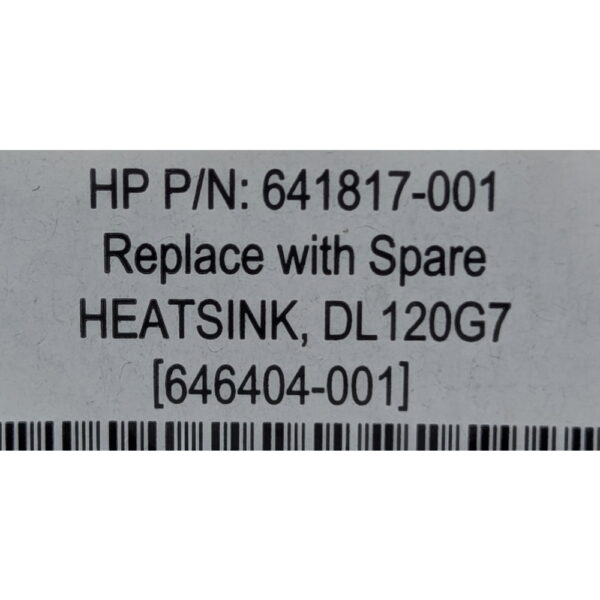 Радиатор 641817-001, 646404-001, 644755-001, HP ProLiant DL120 G7