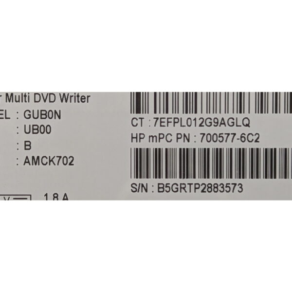 Привод DVD-RW GUB0N, 700577-6C2, HP