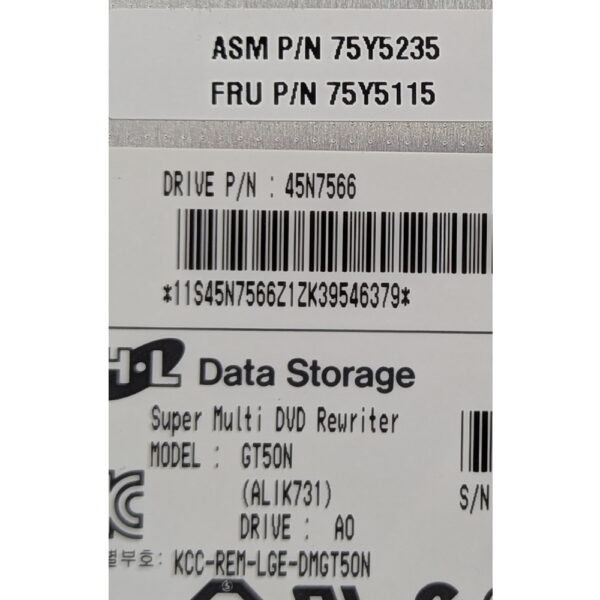 Привод DVD-RW 75Y5235, 75Y5115, 45N7566, GT50N, Lenovo