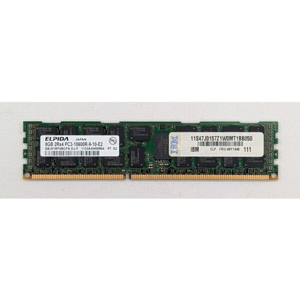 Модуль памяти EBJ81RF4BCFA-DJ-F, 49Y1446, 47J0157, Elpida, IBM, DDR3, 8Gb, 10600, REG, ECC