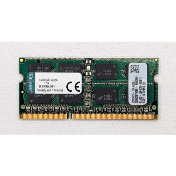 Модуль памяти KVR1333D3S9/8G, Kingston, DDR3, 8Gb, 10600S, SO-DIMM