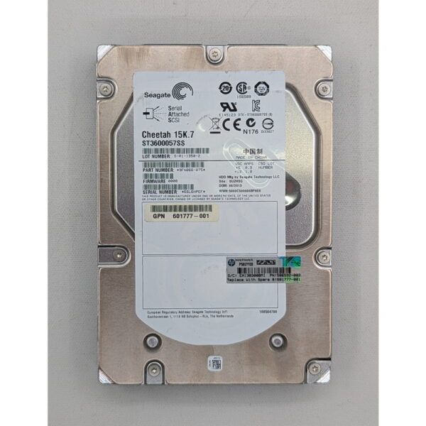 Жесткий диск ST3600057SS, 601777-001, 586592-003, Seagate, HP, SAS, 600 Гб, 3.5